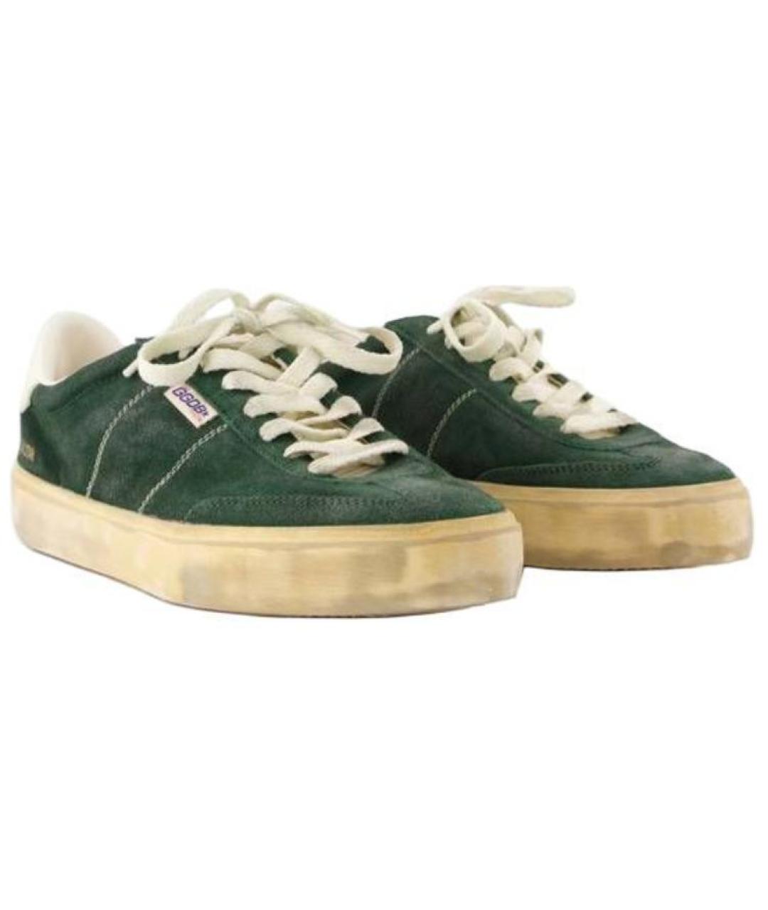 GOLDEN GOOSE DELUXE BRAND Зеленые низкие кроссовки / кеды, фото 4