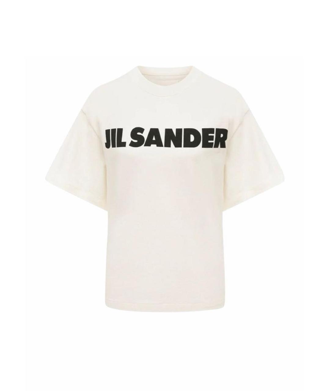 JIL SANDER Белая хлопковая футболка, фото 1