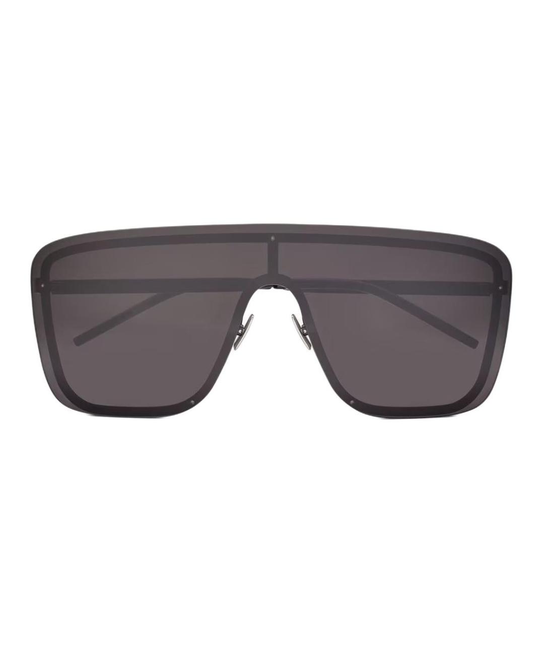 SAINT LAURENT Черные металлические солнцезащитные очки, фото 2