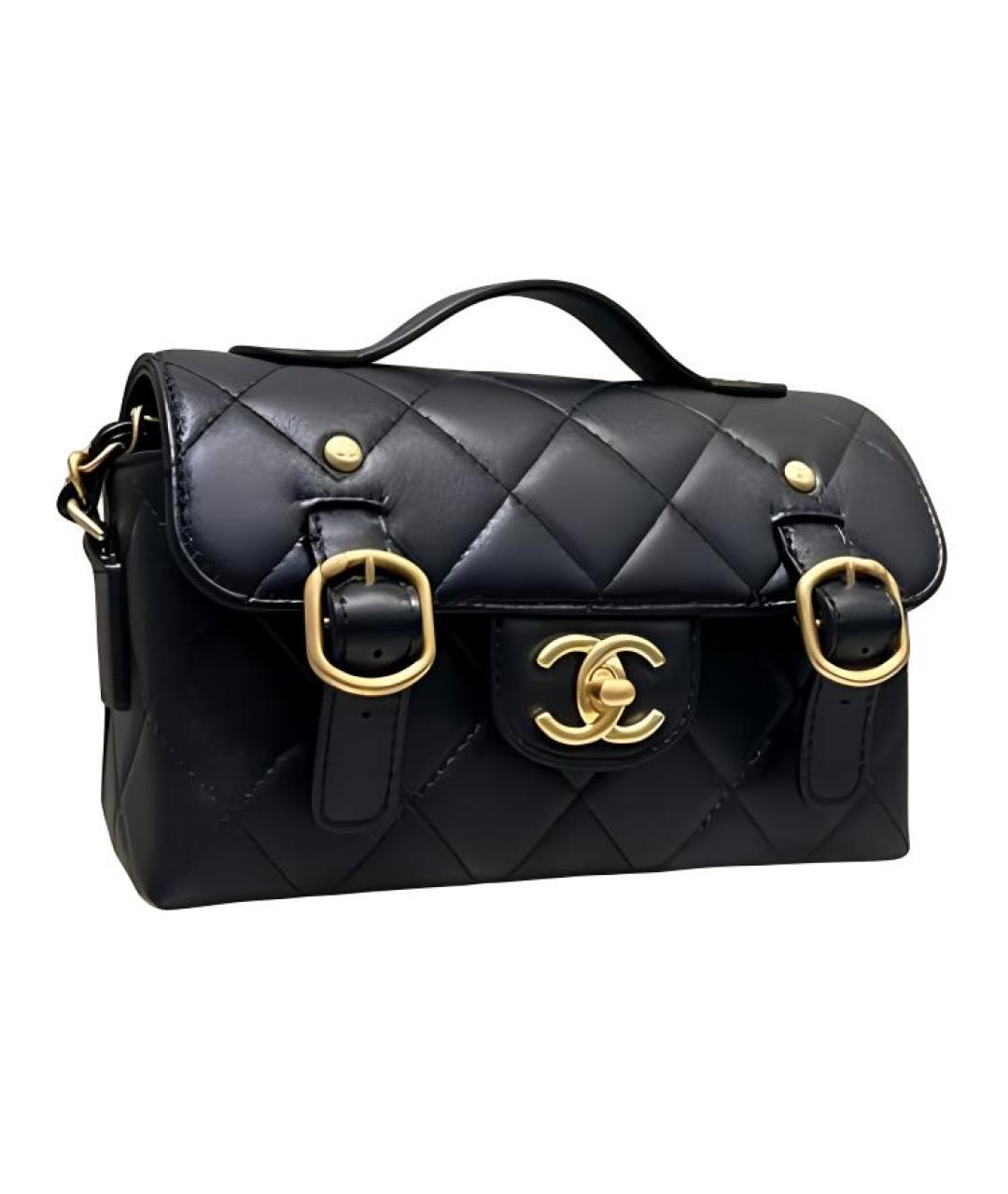 CHANEL Черная кожаная сумка через плечо, фото 2