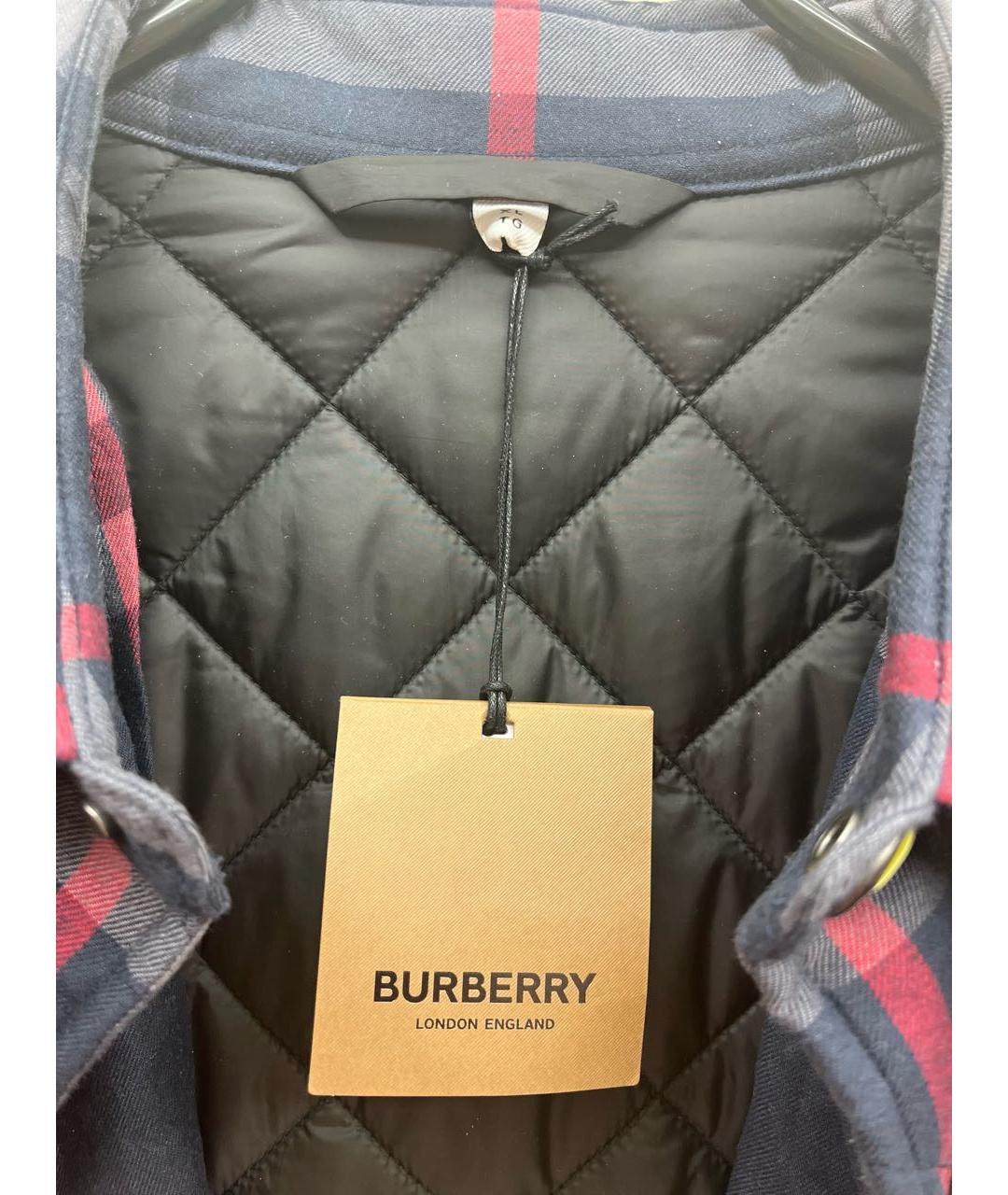 BURBERRY Темно-синяя хлопковая куртка, фото 3