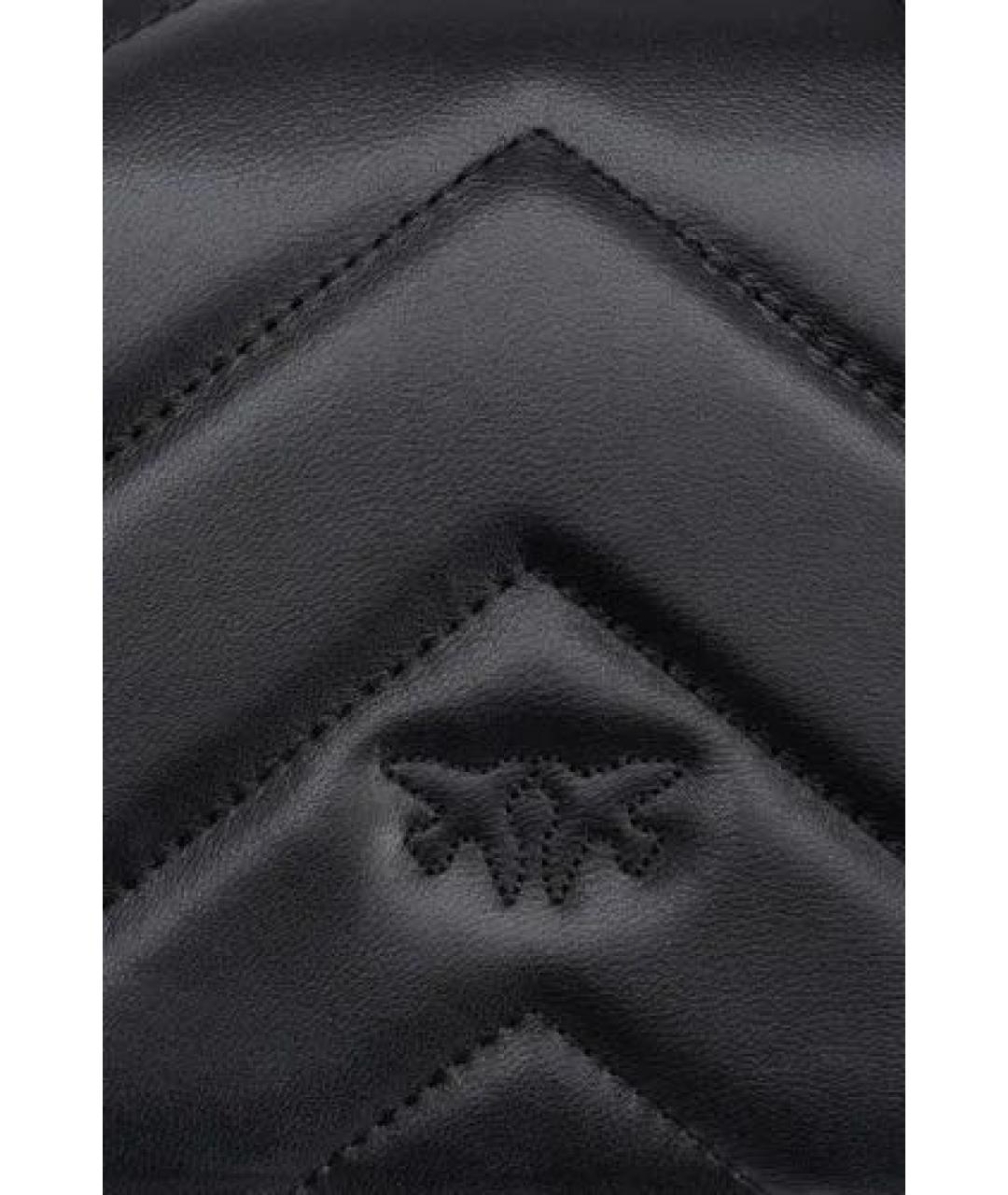 PINKO Черная кожаная сумка через плечо, фото 5