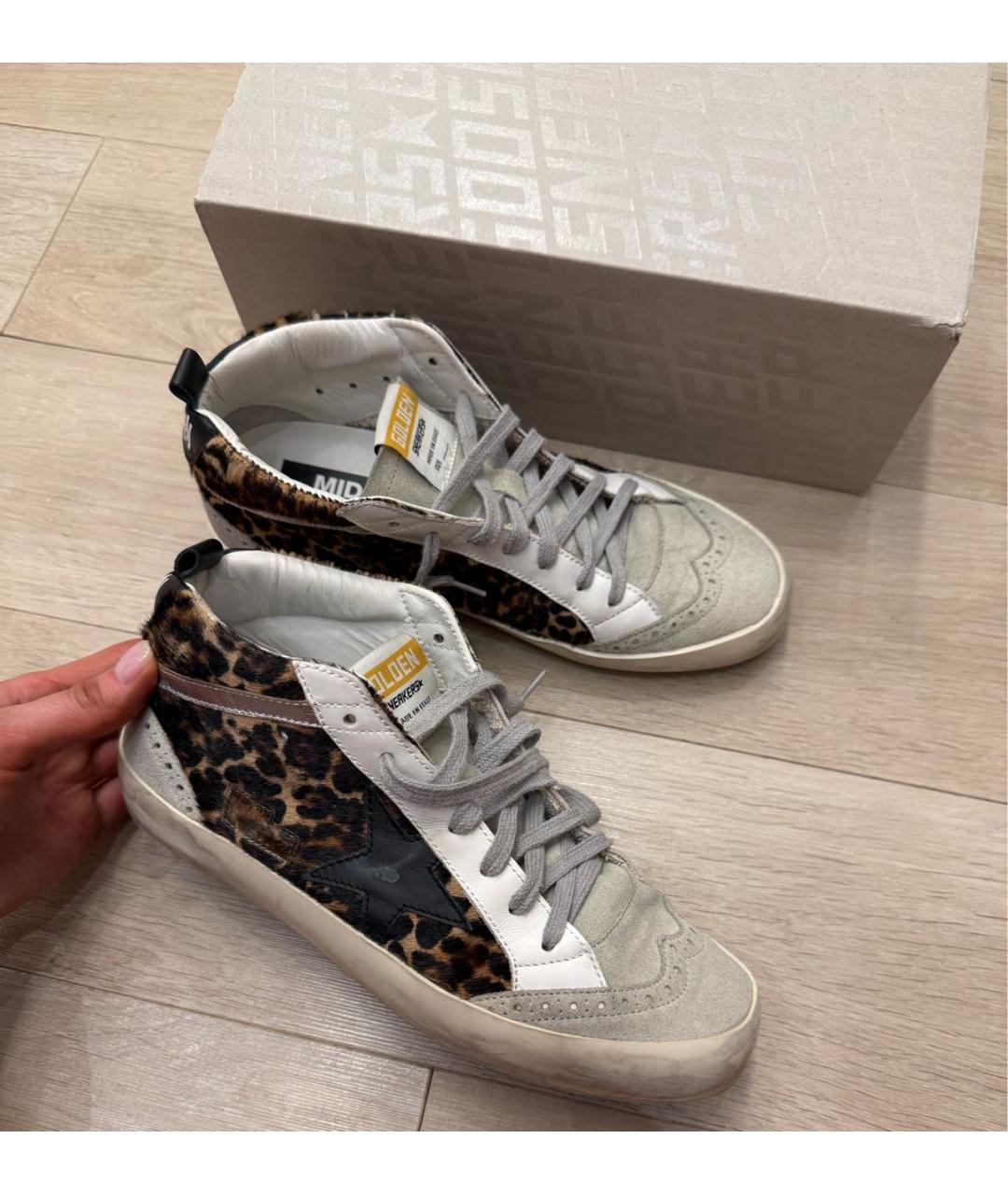 GOLDEN GOOSE DELUXE BRAND Серые кожаные кеды, фото 7