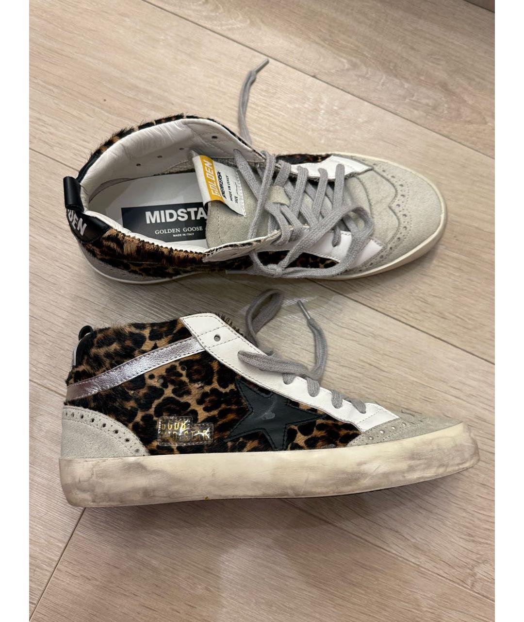 GOLDEN GOOSE DELUXE BRAND Серые кожаные кеды, фото 8