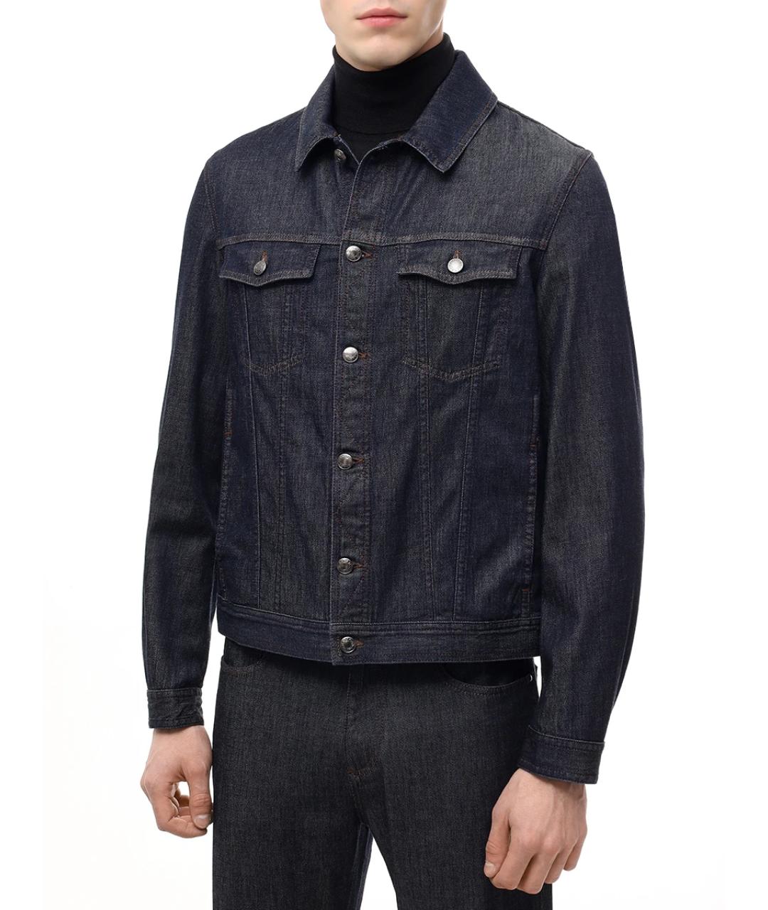 CANALI Синяя хлопковая куртка, фото 4