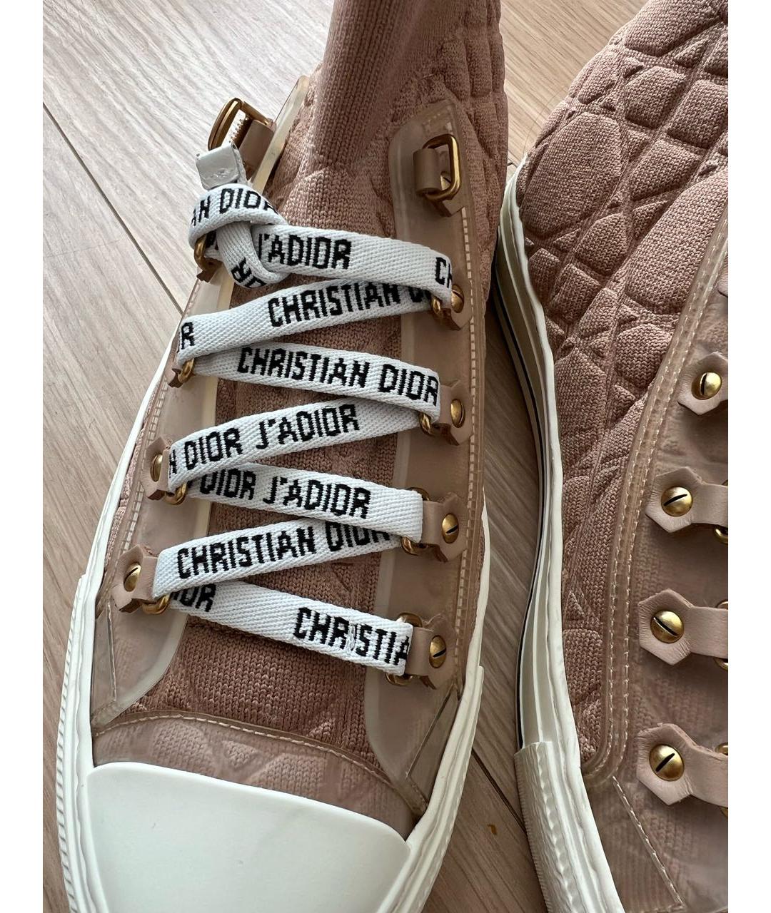 CHRISTIAN DIOR Бежевые кеды, фото 4