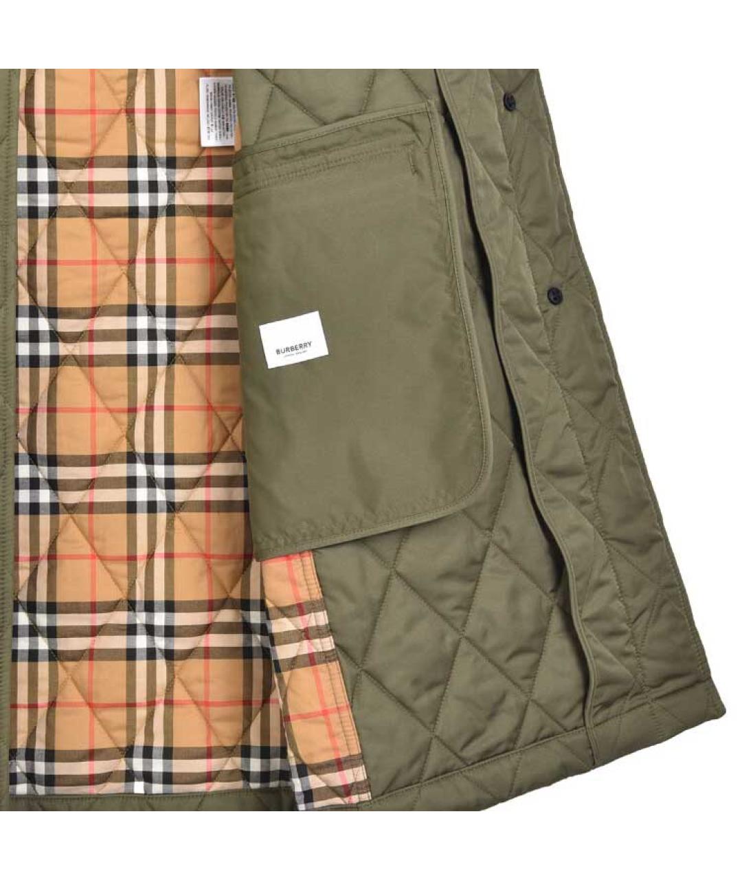 BURBERRY Хаки пальто, фото 5