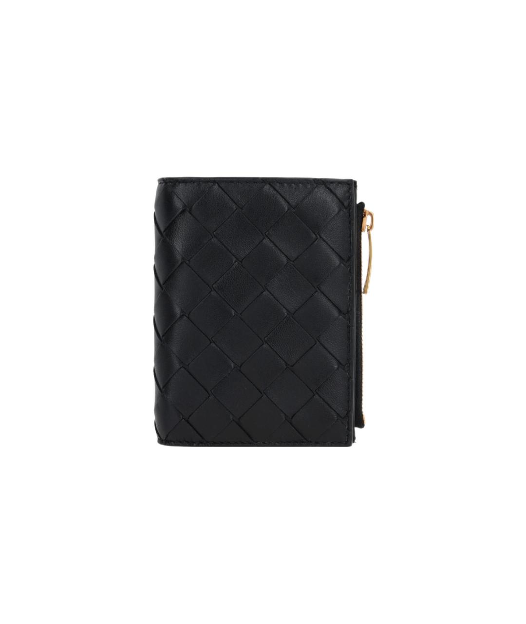 BOTTEGA VENETA Черный кожаный кошелек, фото 1