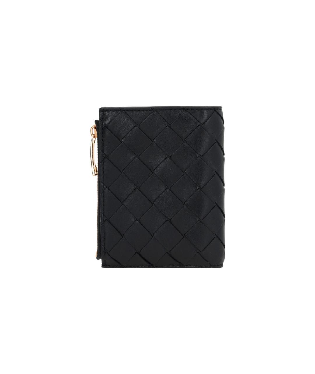 BOTTEGA VENETA Черный кожаный кошелек, фото 3