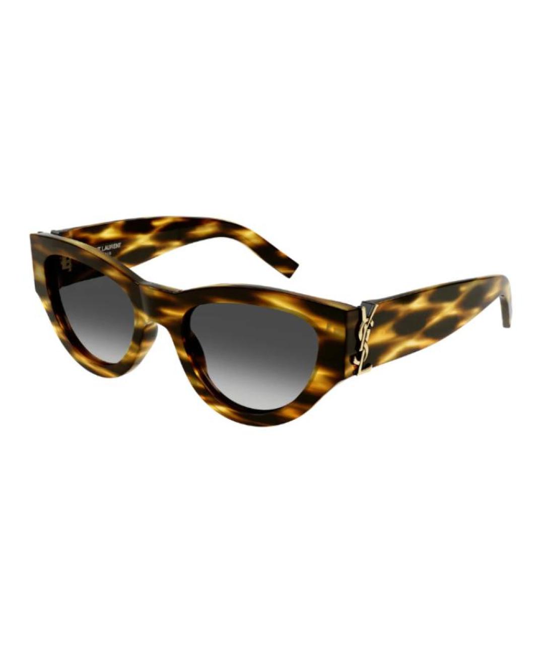 SAINT LAURENT Желтые пластиковые солнцезащитные очки, фото 1