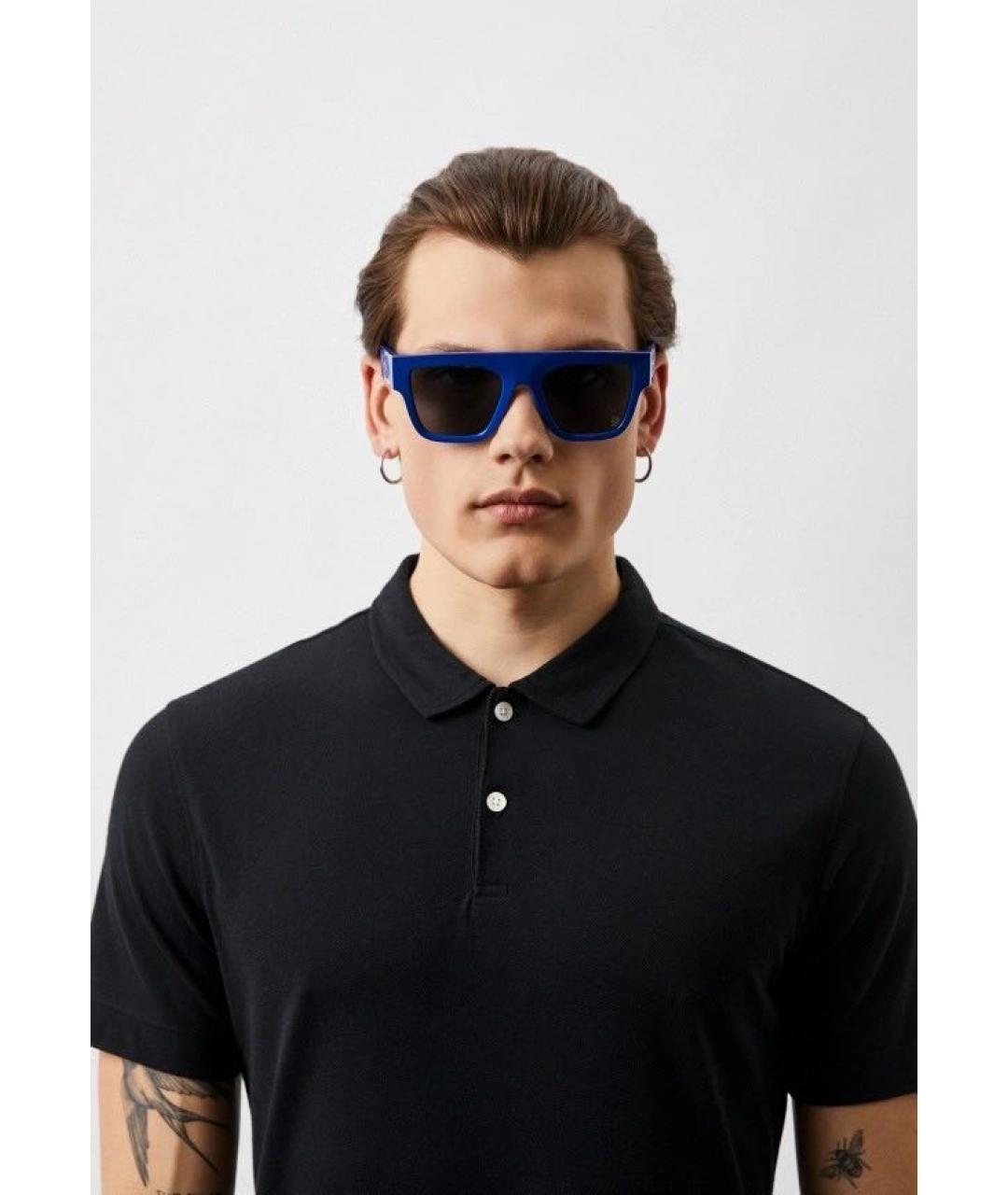 VERSACE Синие пластиковые солнцезащитные очки, фото 3