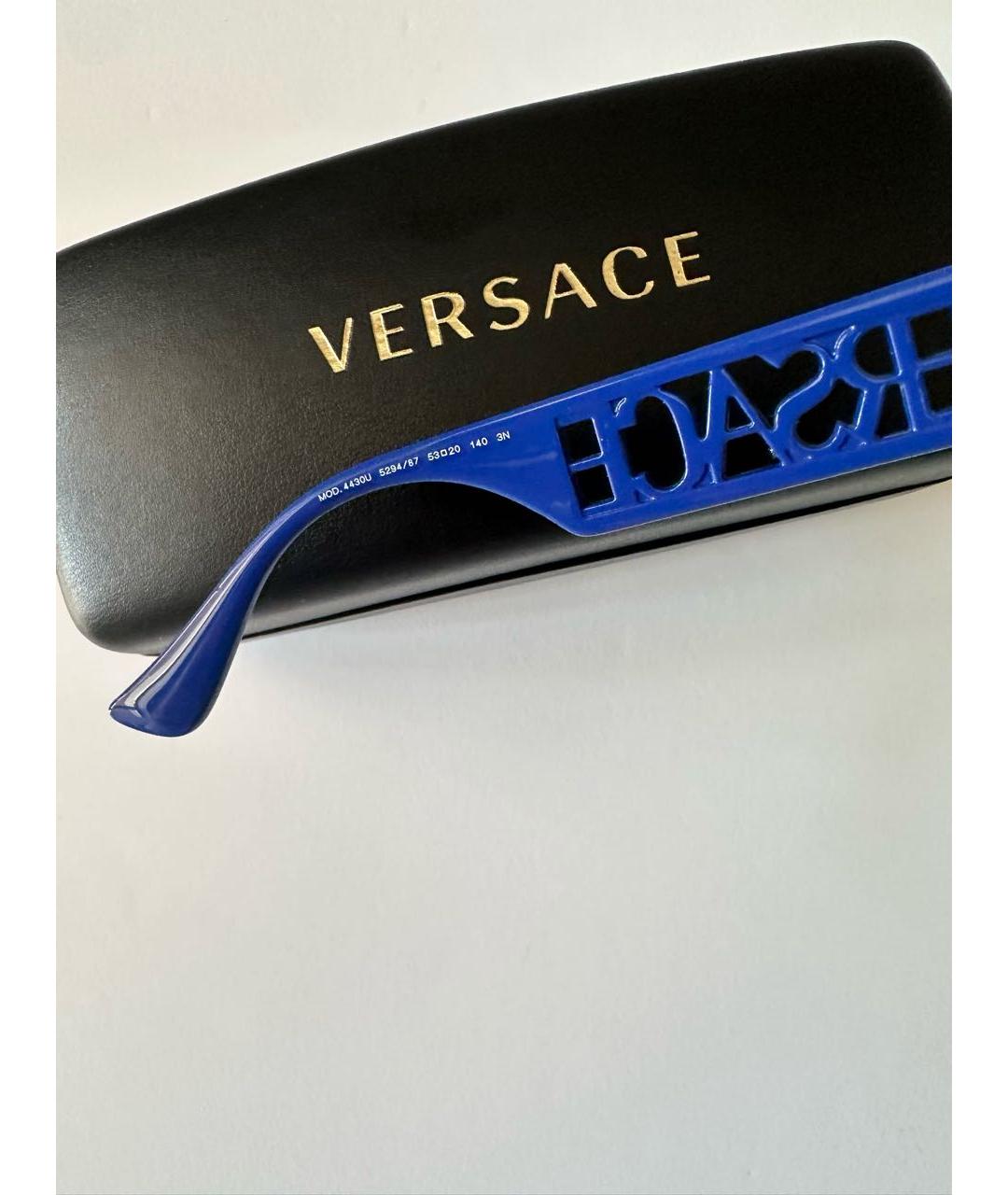 VERSACE Синие пластиковые солнцезащитные очки, фото 8