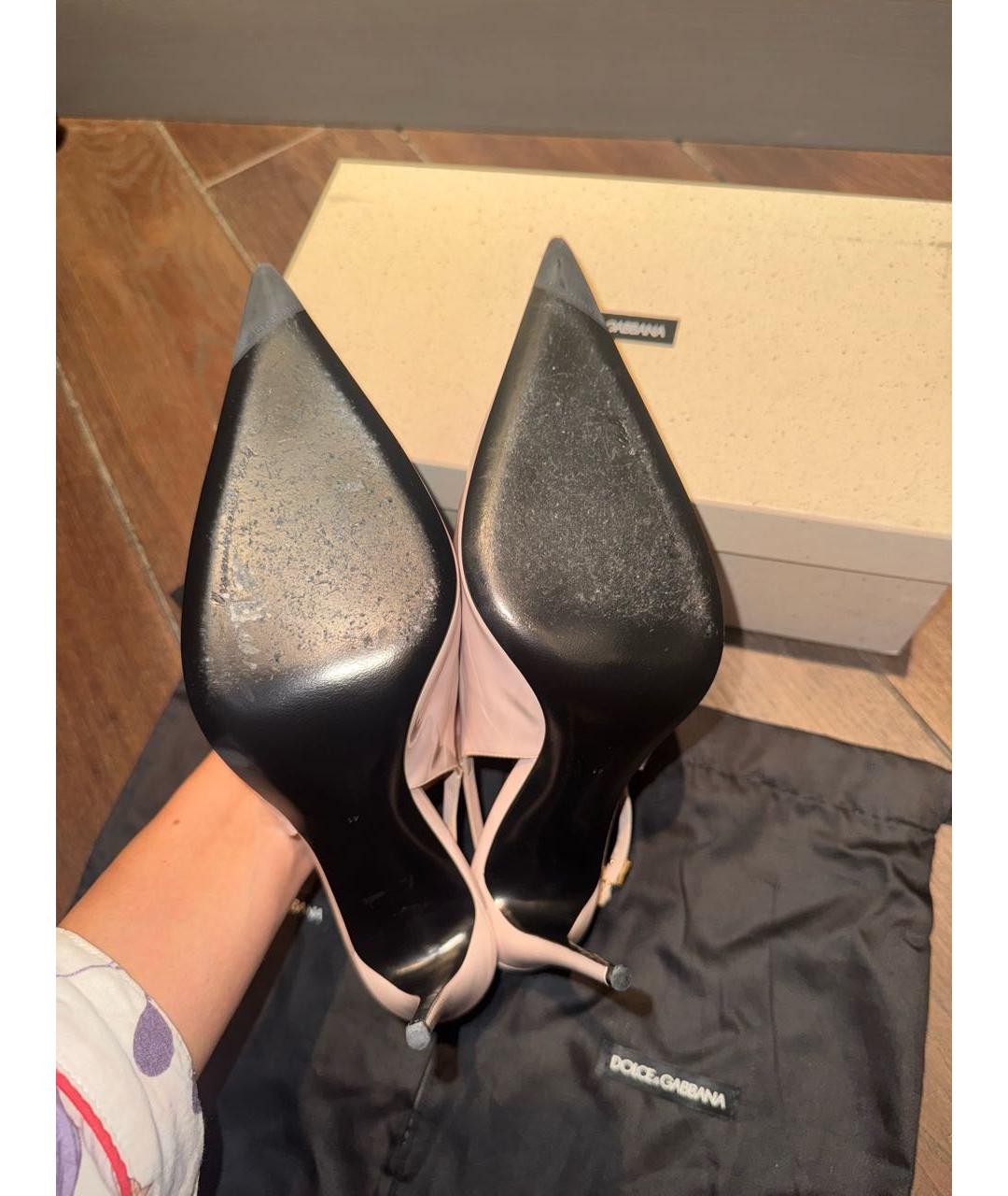 DOLCE&GABBANA Розовые туфли из лакированной кожи, фото 5