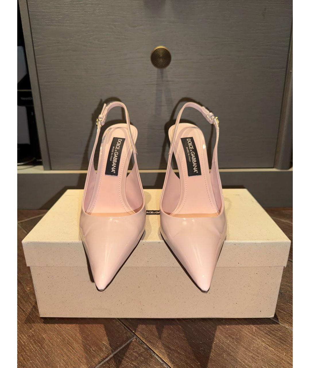 DOLCE&GABBANA Розовые туфли из лакированной кожи, фото 2