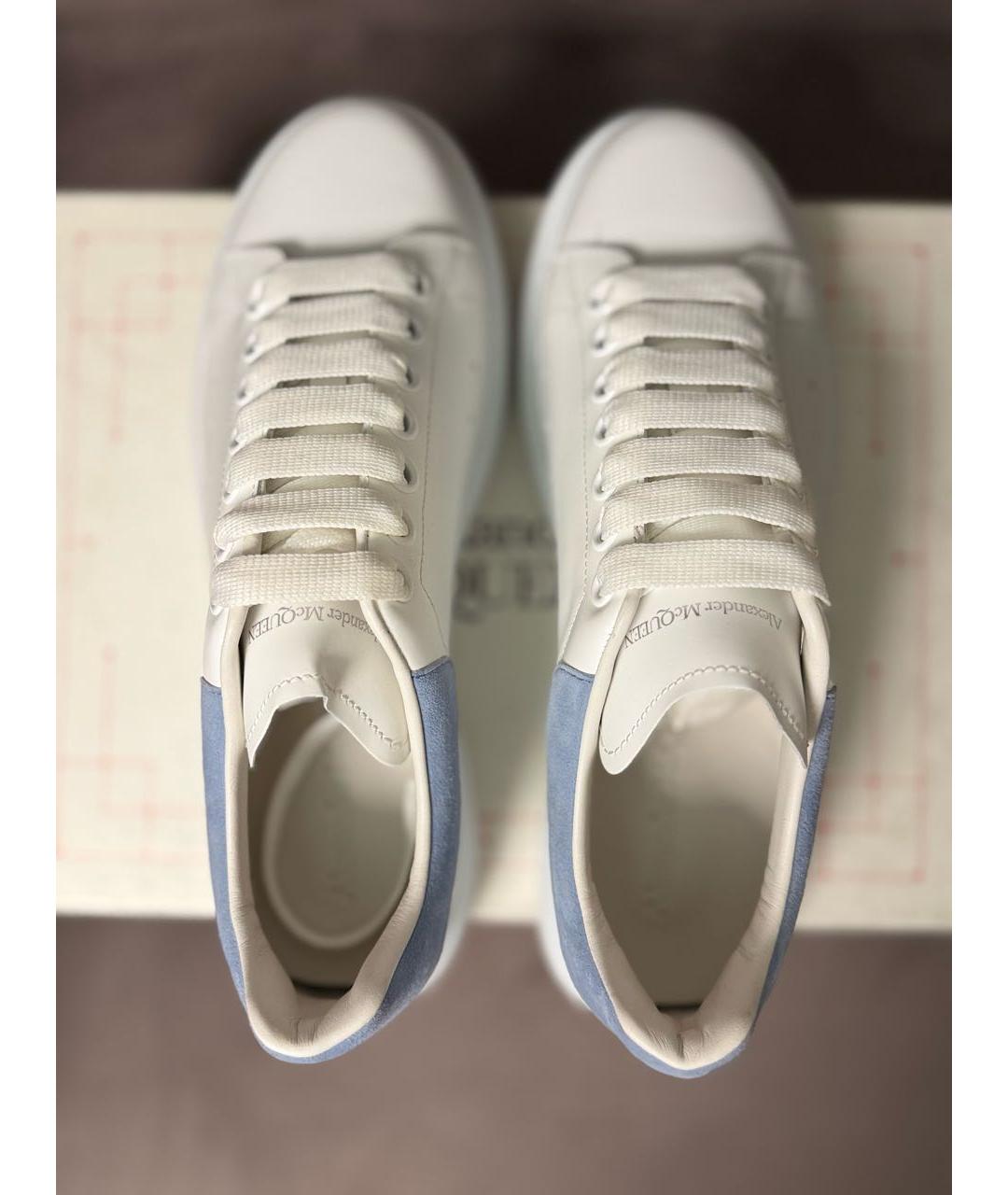 ALEXANDER MCQUEEN Белые кожаные кеды, фото 2