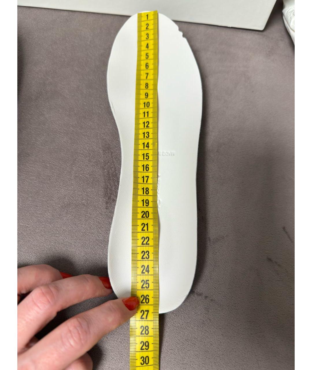 ALEXANDER MCQUEEN Белые кожаные кеды, фото 7