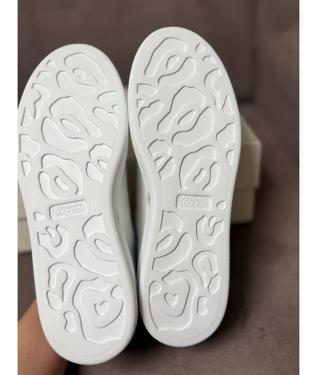ALEXANDER MCQUEEN Белые кожаные кеды, фото 6