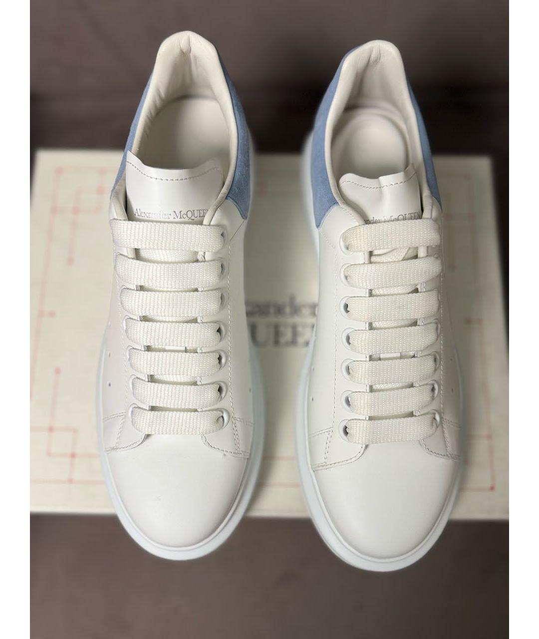 ALEXANDER MCQUEEN Белые кожаные кеды, фото 3