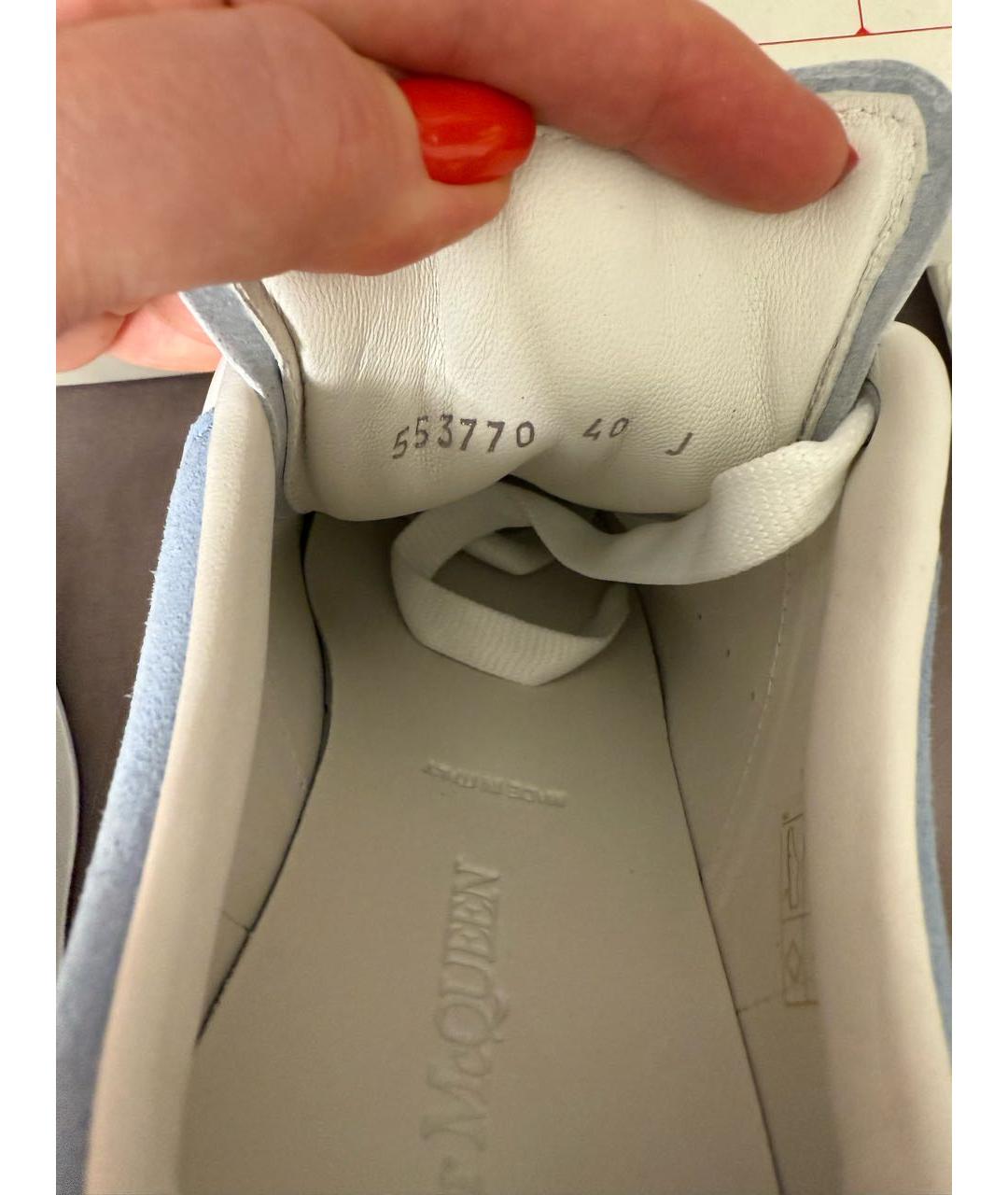 ALEXANDER MCQUEEN Белые кожаные кеды, фото 8