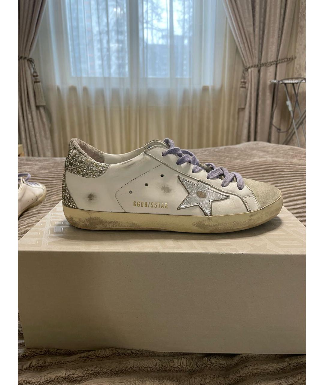 GOLDEN GOOSE DELUXE BRAND Белые кожаные кеды, фото 7