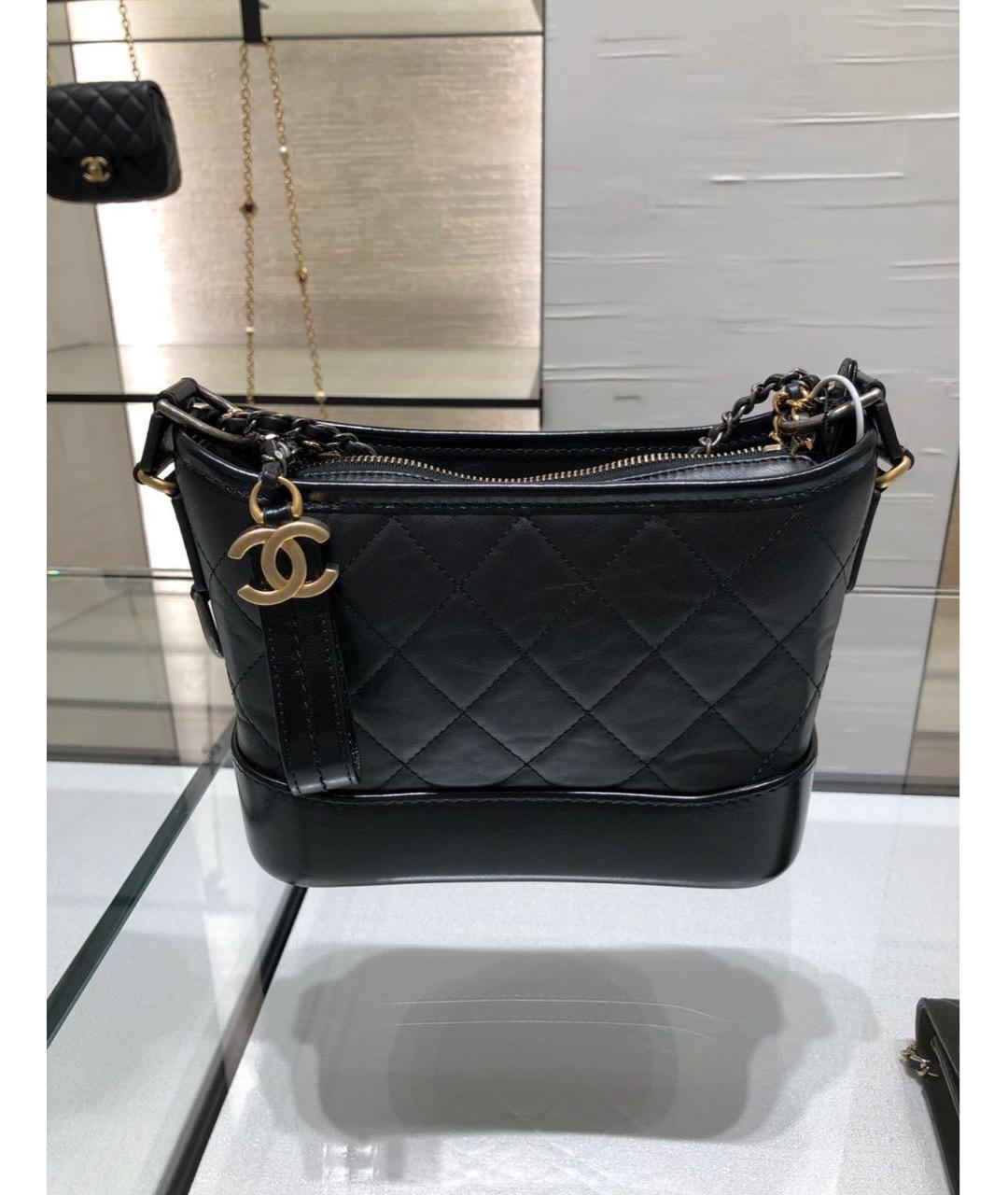 CHANEL Черная кожаная сумка через плечо, фото 4
