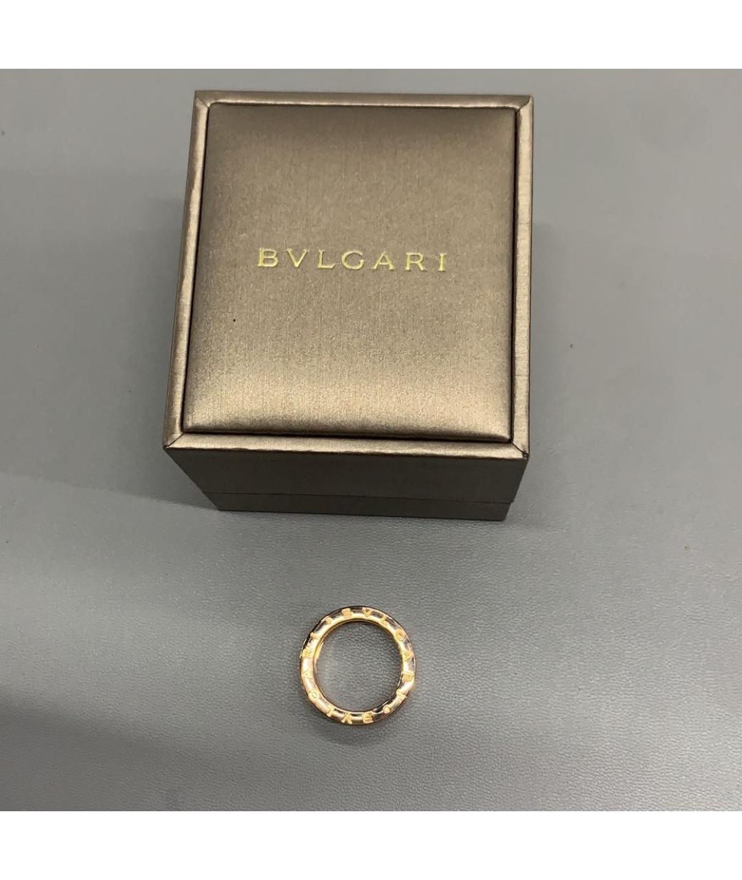 BVLGARI Черное кольцо из розового золота, фото 7