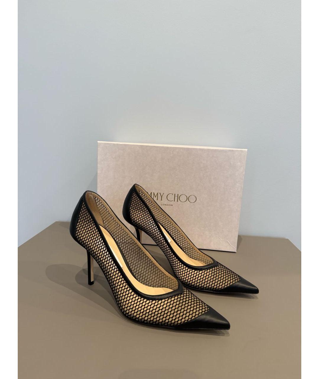 JIMMY CHOO Черные кожаные туфли, фото 2