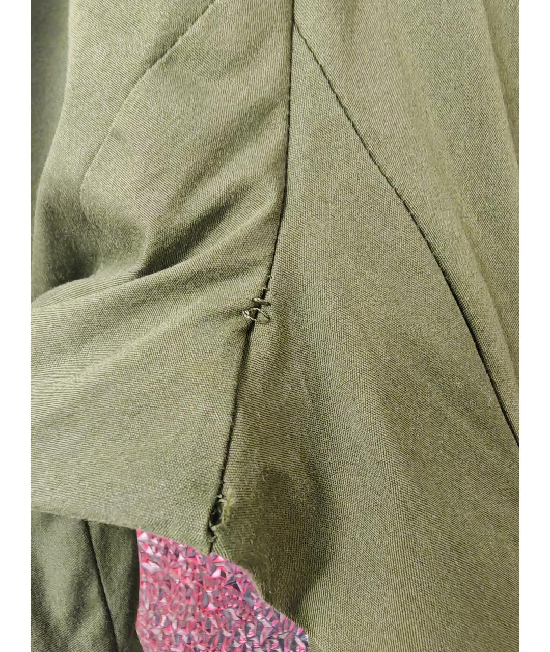 MAX MARA Зеленые хлопковое повседневное платье, фото 4