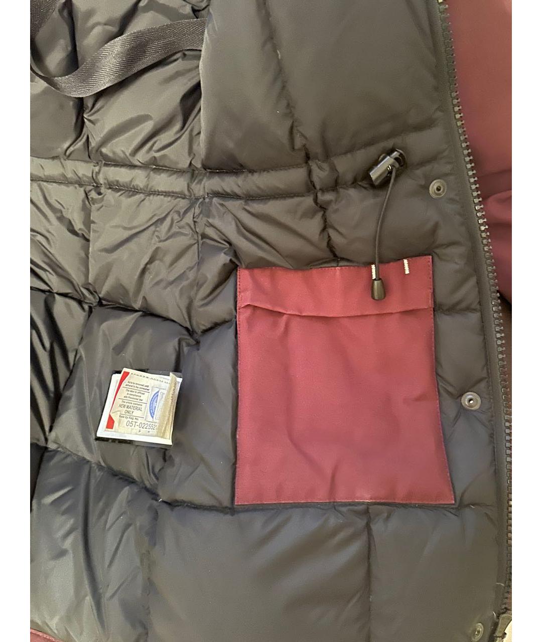 CANADA GOOSE Бордовая полиэстеровая парка, фото 6