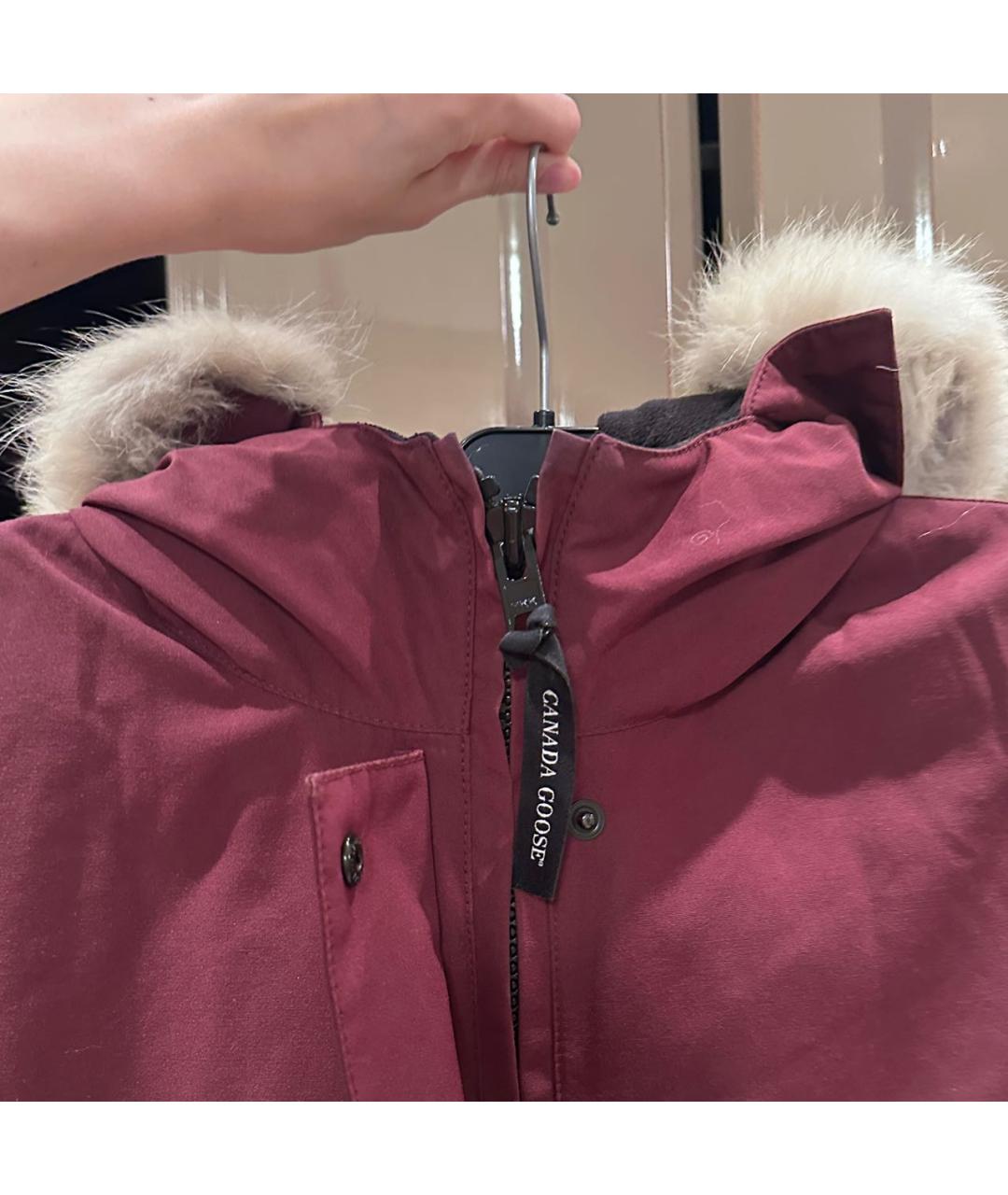 CANADA GOOSE Бордовая полиэстеровая парка, фото 4