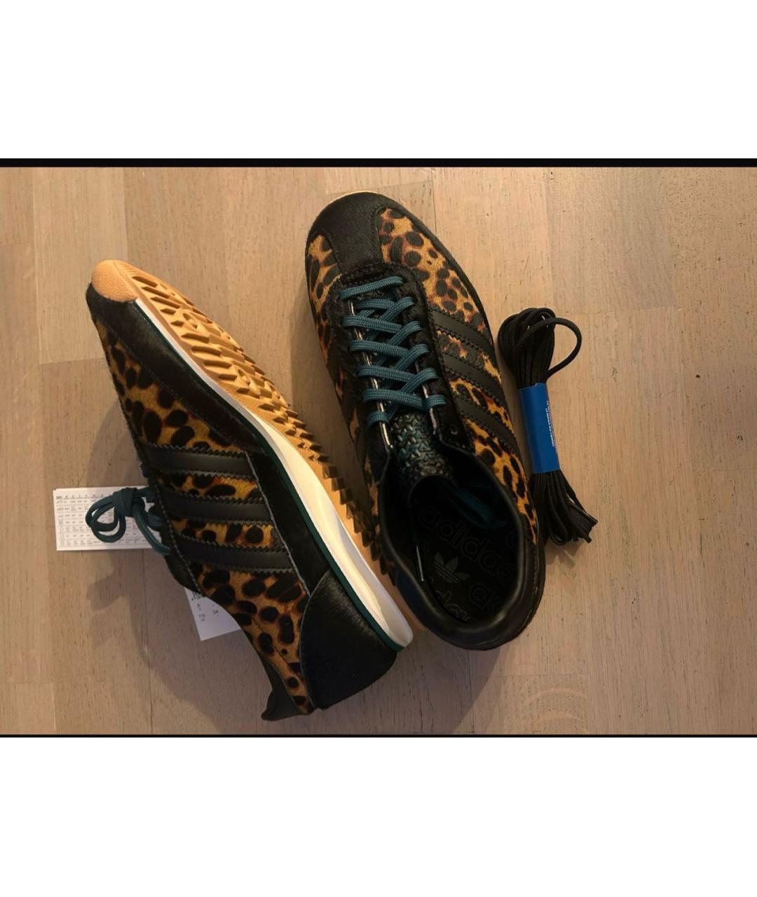 ADIDAS Коричневые кожаные кроссовки, фото 4