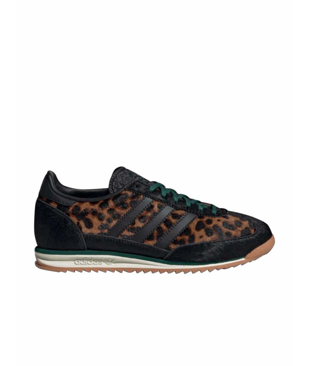 ADIDAS Коричневые кожаные кроссовки, фото 1