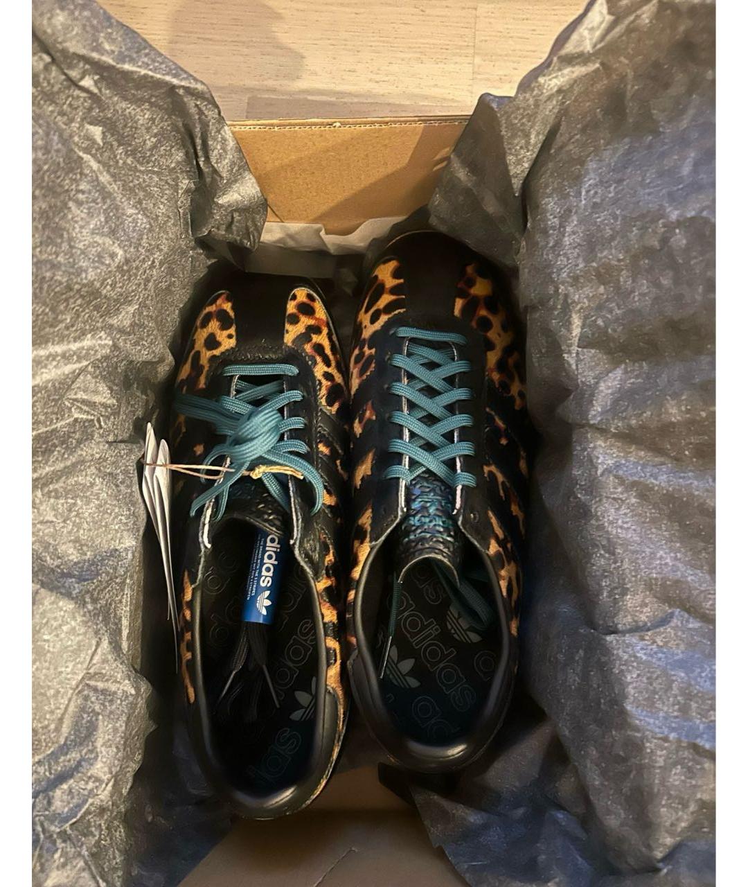ADIDAS Коричневые кожаные кроссовки, фото 3
