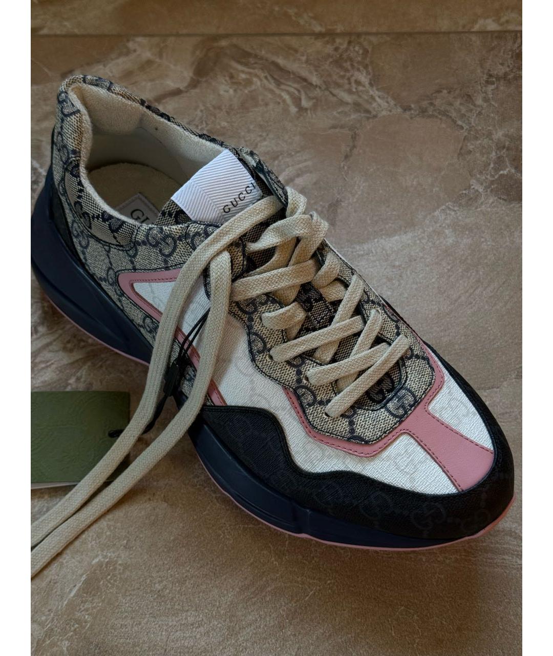 GUCCI Мульти текстильные кроссовки, фото 6
