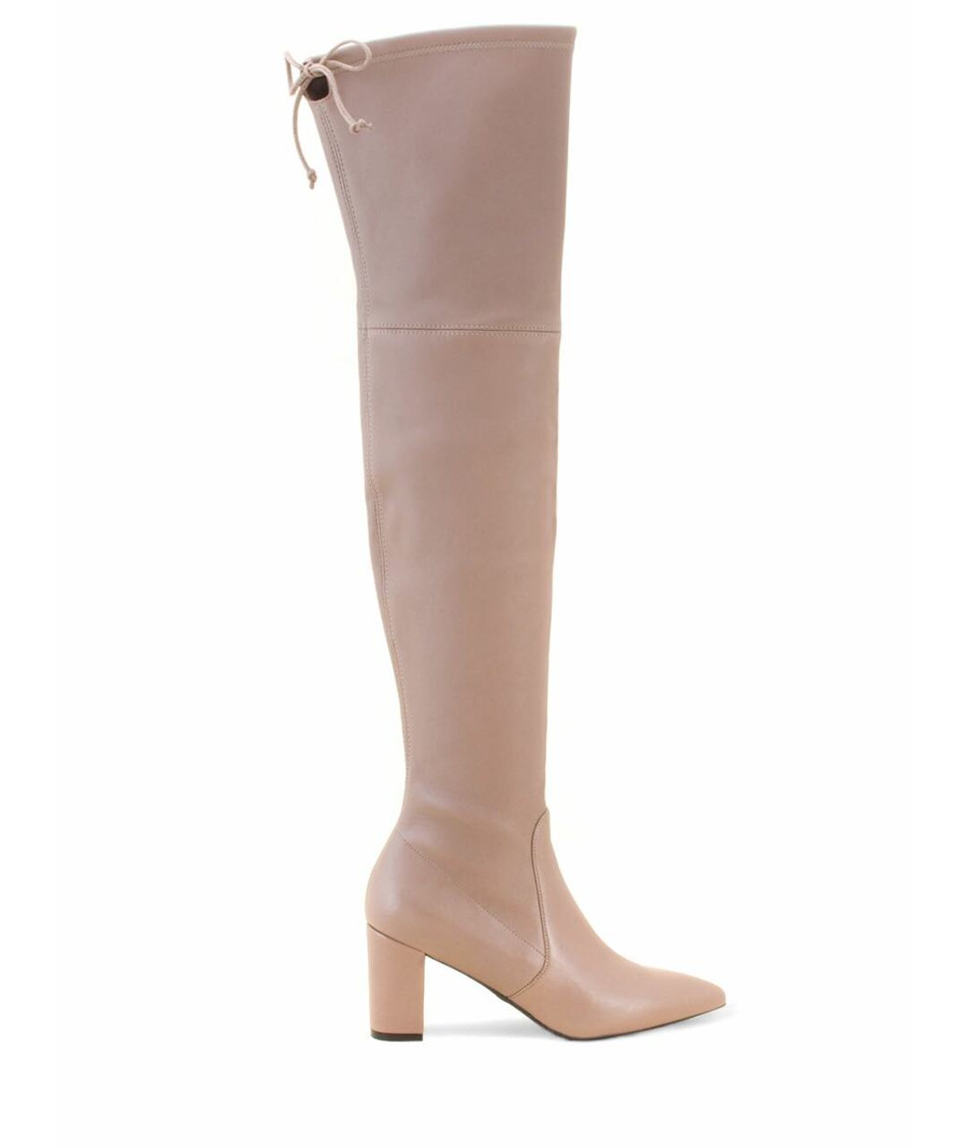 STUART WEITZMAN Бежевые кожаные ботфорты, фото 1