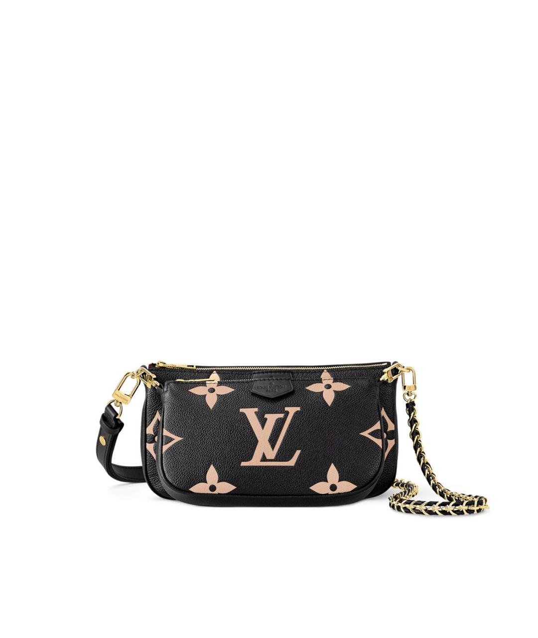 LOUIS VUITTON Черная кожаная сумка через плечо, фото 1