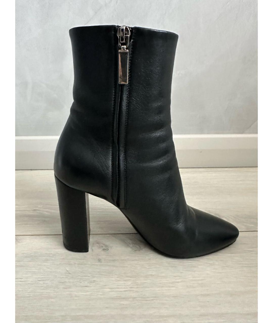 SAINT LAURENT Черные кожаные ботильоны, фото 5