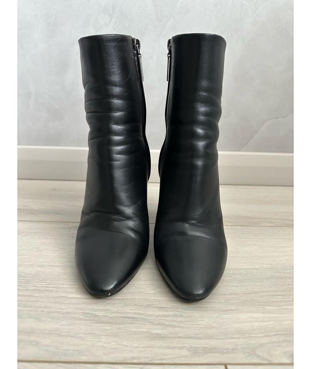 SAINT LAURENT Черные кожаные ботильоны, фото 2