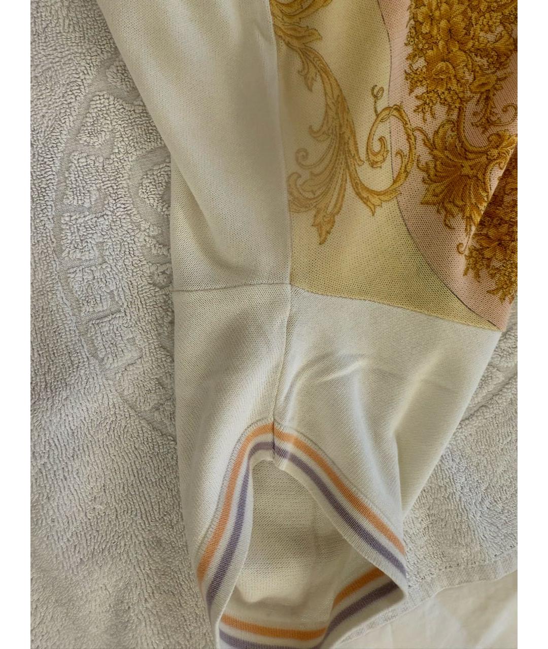 VERSACE Бежевая хлопковая футболка, фото 8