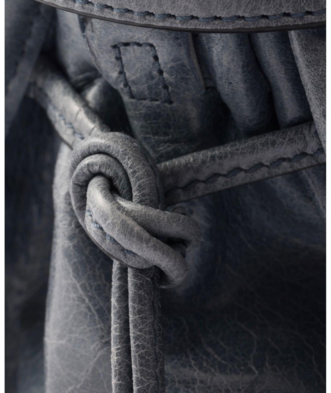 PRADA Голубая кожаная сумка с короткими ручками, фото 5