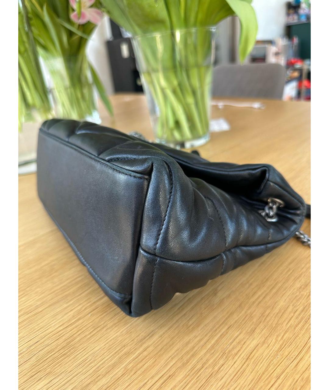 SAINT LAURENT Черная кожаная сумка через плечо, фото 7