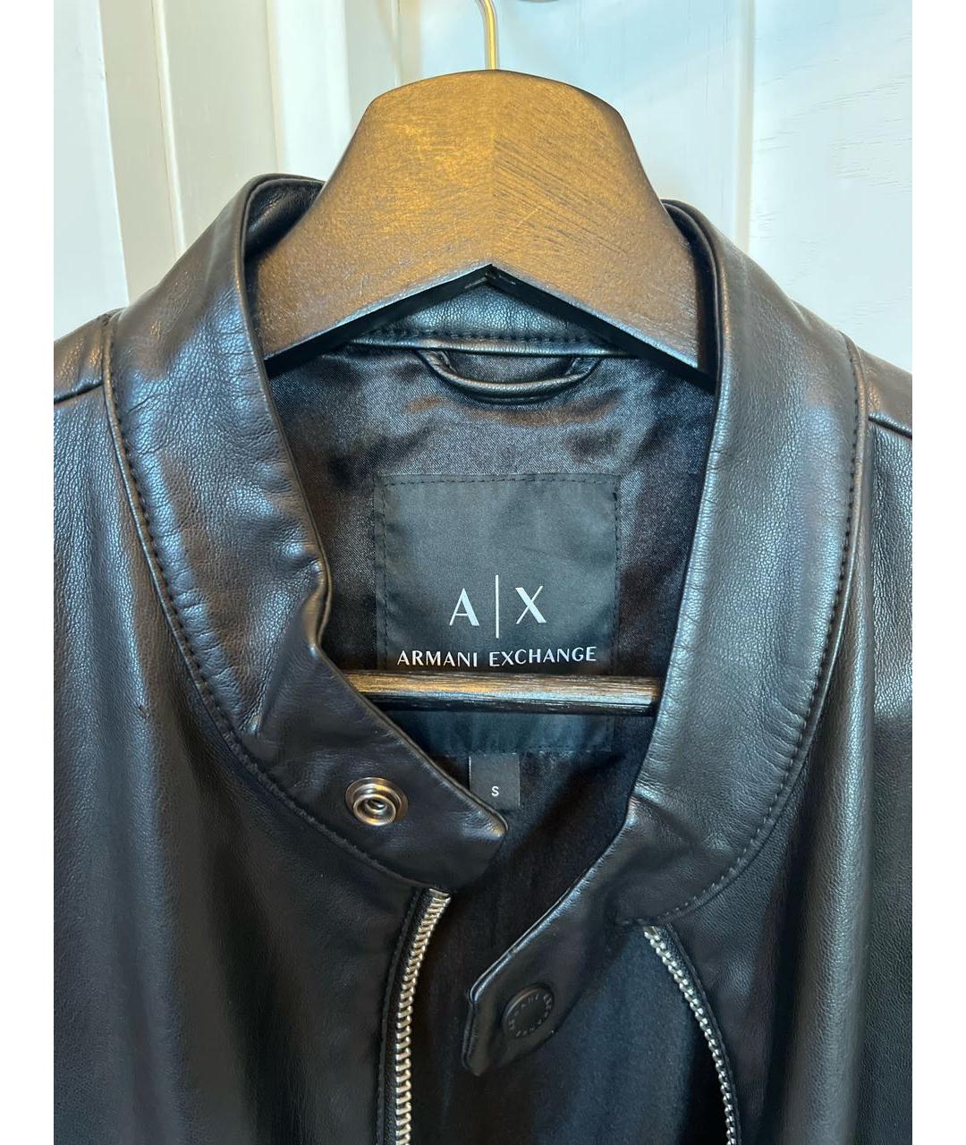 ARMANI EXCHANGE Черная полиуретановая куртка, фото 3