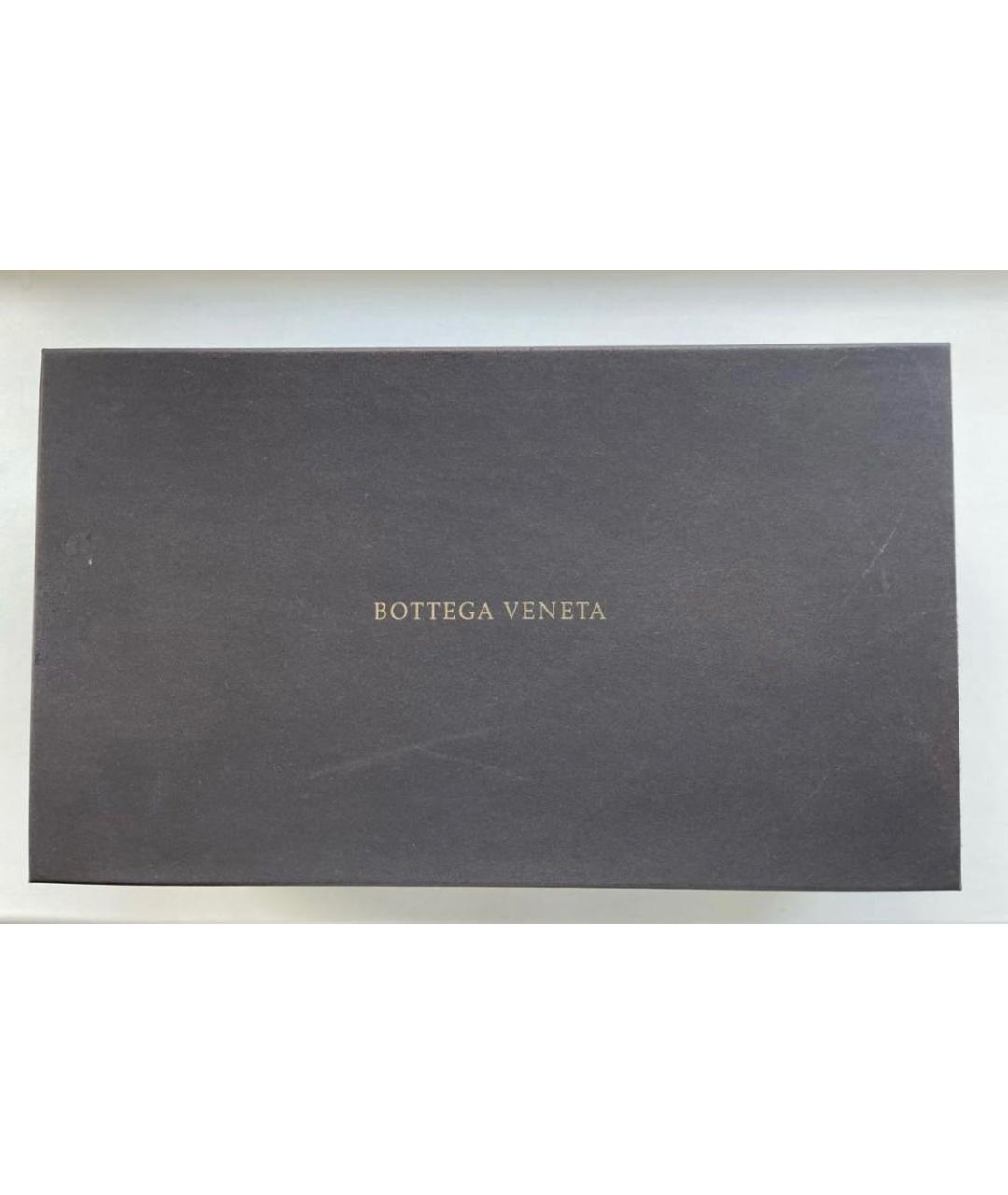 BOTTEGA VENETA Черные кожаные слипоны, фото 7