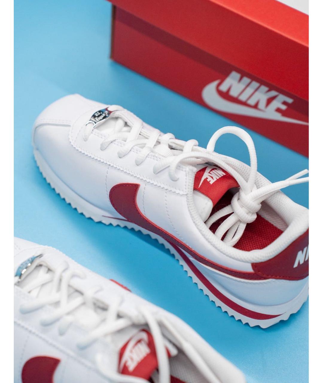 NIKE Белые кожаные кроссовки, фото 8