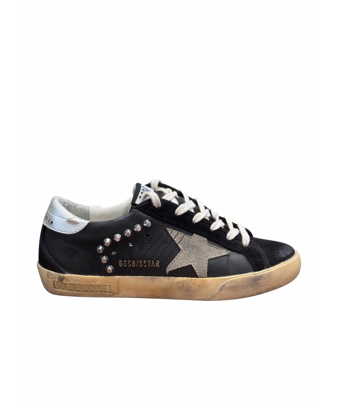 GOLDEN GOOSE DELUXE BRAND Черные кожаные кеды, фото 1