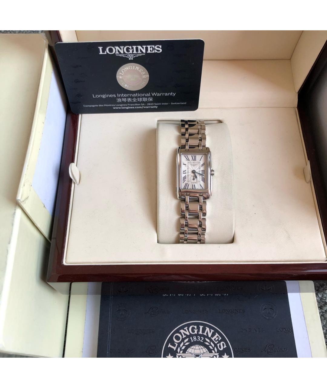 LONGINES Белые металлические часы, фото 8