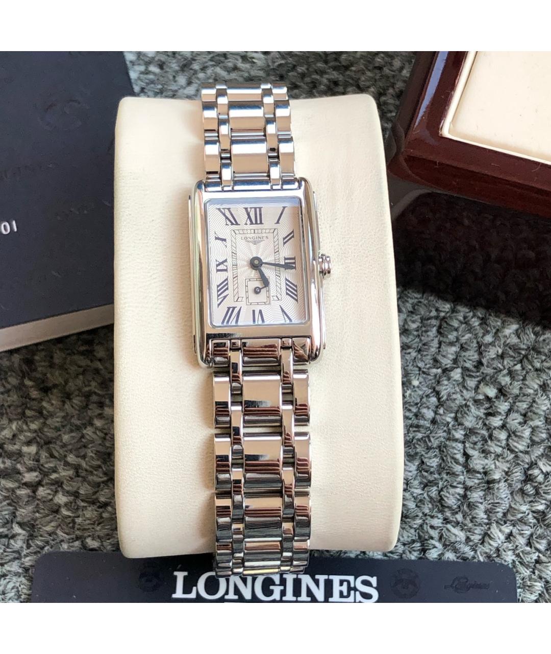 LONGINES Белые металлические часы, фото 9