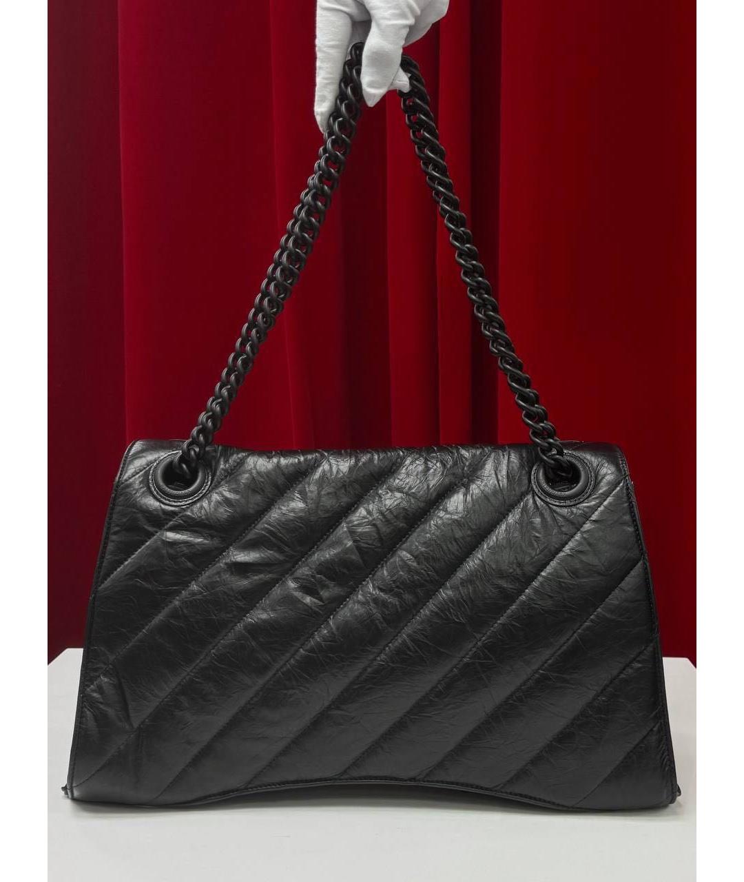 BALENCIAGA Черная кожаная сумка через плечо, фото 6