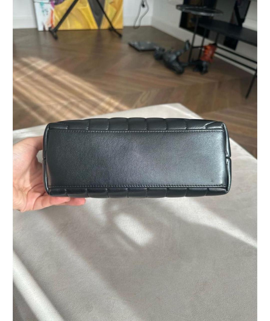 SAINT LAURENT Черная кожаная сумка через плечо, фото 3