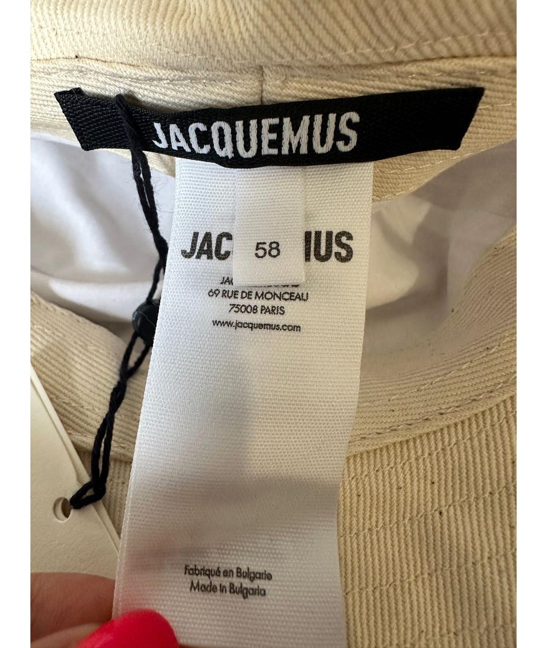 JACQUEMUS Бежевая хлопковая панама, фото 8